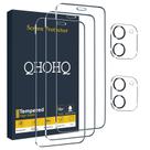 Protetor de tela QHOHQ para iPhone 12 6.1" com lente de câmera 2Pk
