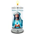 Protetor de Vela 7 dias Mestre Ascensionado El Morya Vidro