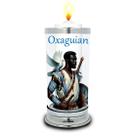 Protetor de Vela 7 dias Orixá Oxaguian Guerreiro Castiçal