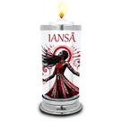 Protetor de Velas 7 dias Orixá Iansã Copo Vidro Castiçal