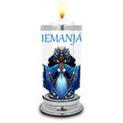 Protetor de Velas 7 dias Orixá Iemanjá Copo Vidro Castiçal