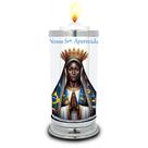 Protetor de Velas Imagem de Nossa Senhora Aparecida Vidro