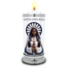 Protetor de Velas Santa Sara Kali Copo Vidro Castiçal 7 dias