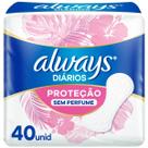 Protetor diario always s/ perfume 40un