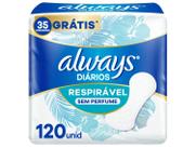 Protetor Diário Always Sem Perfume Respirável