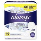 Protetor Diário Always Sensitive Sem Perfume 40 unidades