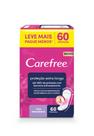 Protetor Diário Carefree Proteção Extra Longo Com Fragrância 60 unidades