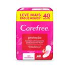 Protetor Diário Carefree Proteção Sem Perfume 40 Unidades Leve Mais Por Menos