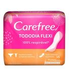 Protetor Diário Carefree Tododia Flexi Sem Perfume 15 Unidades Protetor Diário Carefree Tododia Flexi Sem Perfume 15 Unidades