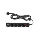 Protetor Eletrônico com 4 Tomadas e 2 USB EPE 204 USB+ Preto Intelbras
