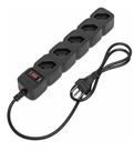 Protetor Eletronico Com 5 Tomadas Cor Preto 127v/220v 1m