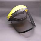 Protetor Facial Com Tela De Nylon Para Operador De Roçadeira Cor:Amarelo