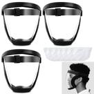 Protetor Facial TRIrunpdl Kit com 3 Unidades Transparente, Ajustável e Leve