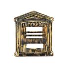 Protetor Interfone Caixa Alumínio Fundido N02 Ouro Pincelado Protetor Interfone Caixa Alumínio Fundido N02 Ouro Pincelado