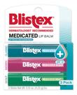 Protetor Labial Blistex Variado 3 Pack FPS 15 Lip Protectant Balm Classic Berry Mint Stick