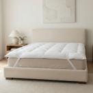 Protetor Pillow Top King 193x203cm Percal 400 Fios Extra Macio e Confortável Conforto e Proteção para Colchão