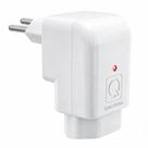Protetor Plug de Surto DPS Qualitronix Cor Branco Bivolt 20A com LED Design Inteligente 90 Graus que Não Bloqueia Tomadas