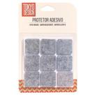 Protetor quadrado de feltro para móveis 2,5 cm 9 unidades
