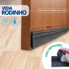 Protetor Rolinho Veda Porta 80cm Rodinho Ajustável Original BemPrat sem Costura Preto Para Casa Sem Insetos ou Poeira