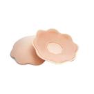 Protetor Seios Formato Flor Silicone Adesivo Bege 7x7cm