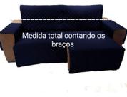 Protetor Sofá 2.50m(medindo Com Braços)2 Modulos Retratil e reclinavel - azul marinho - RJ ENXOVAIS