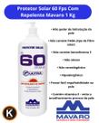 Protetor Solar 60 Fps Com Repelente Mavaro 1 Kg