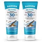 Protetor solar Badger Mineral Cream SPF 30 85mL 98% orgânico, pacote com 2 unidades Protetor solar Badger Mineral Cream SPF 30 85mL 98% orgânico, pacote com 2 unidades