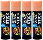 Protetor solar em bastão Sun Zapper Óxido de zinco SPF 50+ 12g, pacote com 4