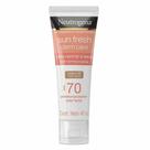 Protetor Solar Facial com Cor Neutrogena Sun Fresh Derm Care FPS70 Pele Normal a Seca