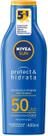 Protetor Solar Facial e Corporal Loção Protect &amp Hidrata FPS50 Nivea Sun 400ml