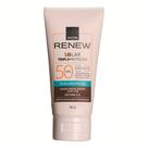 Protetor Solar Facial Tripla Proteção Avon Renew FPS 50 Loção Matte Hialurônico Cor Escura 5.4 40g