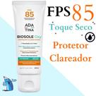 Protetor solar fps 85 12hs clareador biosole oxy 40ml ada tina peles com manchas e melasma vitamina c