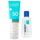 Protetor solar fps50 120g ganhe repelente kids 100ml sunles
