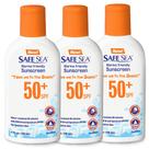 Protetor solar SAFE SEA SPF 50+ Waterproof 118 ml Pacote com 3