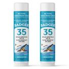 Protetor Solar Stick Facial Badger SPF 35 (2 Unidades) - 97% Orgânico