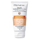 Protetor Solar Tripla Proteção Renew com Cor Médio FPS50 40g - Avon