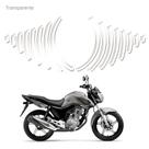 Protetor Tanque Adesivo Lateral Moto Universal Tiras transparente