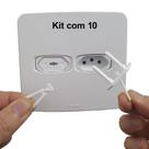 Protetor Tomada Kit C/10 + 2 Chave Segurança Bebê Contra Choque