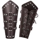 Protetores de braço Patelai Faux Leather Medieval Viking Cosplay