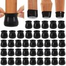 Protetores de chão para pernas de cadeira BUMACO Silicone Black 40 unidades