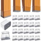 Protetores de chão para pernas para cadeira BUMACO, almofadas de silicone Clear L Fit