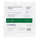 Protetores de colchão solteiro Bamboo blend impermeável branco e verde Camesa