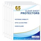 Protetores de folhas Aegero, pacote com 65, transparentes, 8,5 x 11 pol.