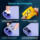 Protetores De Lente De Câmera Em Vidro Temperado HD Transparente À Prova d'Água Para iPhone 16 pro