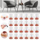 Protetores de pernas para móveis Violibar 24PCS, tampas de feltro de silicone