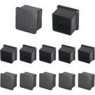 Protetores de pés para cadeira Wvapzwr 12 peças de borracha 38x38 mm quadrados Protetores de pés para cadeira Wvapzwr 12 peças de borracha 38x38 mm quadrados