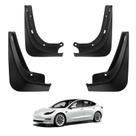 Protetores de Respingo (Mud Flaps) BASENOR para Tesla Model 3 - Conjunto com 4 Peças