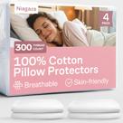 Protetores de travesseiro Niagara Sleep Solution 100% algodão Queen Protetores de travesseiro Niagara Sleep Solution 100% algodão Queen