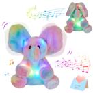 Protetores luminosos para animais de pelúcia iluminam o elefante Peek-a-boo de 30 cm