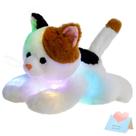 Protetores luminosos para animais de pelúcia Light up Calico Cat com LED de 38 cm